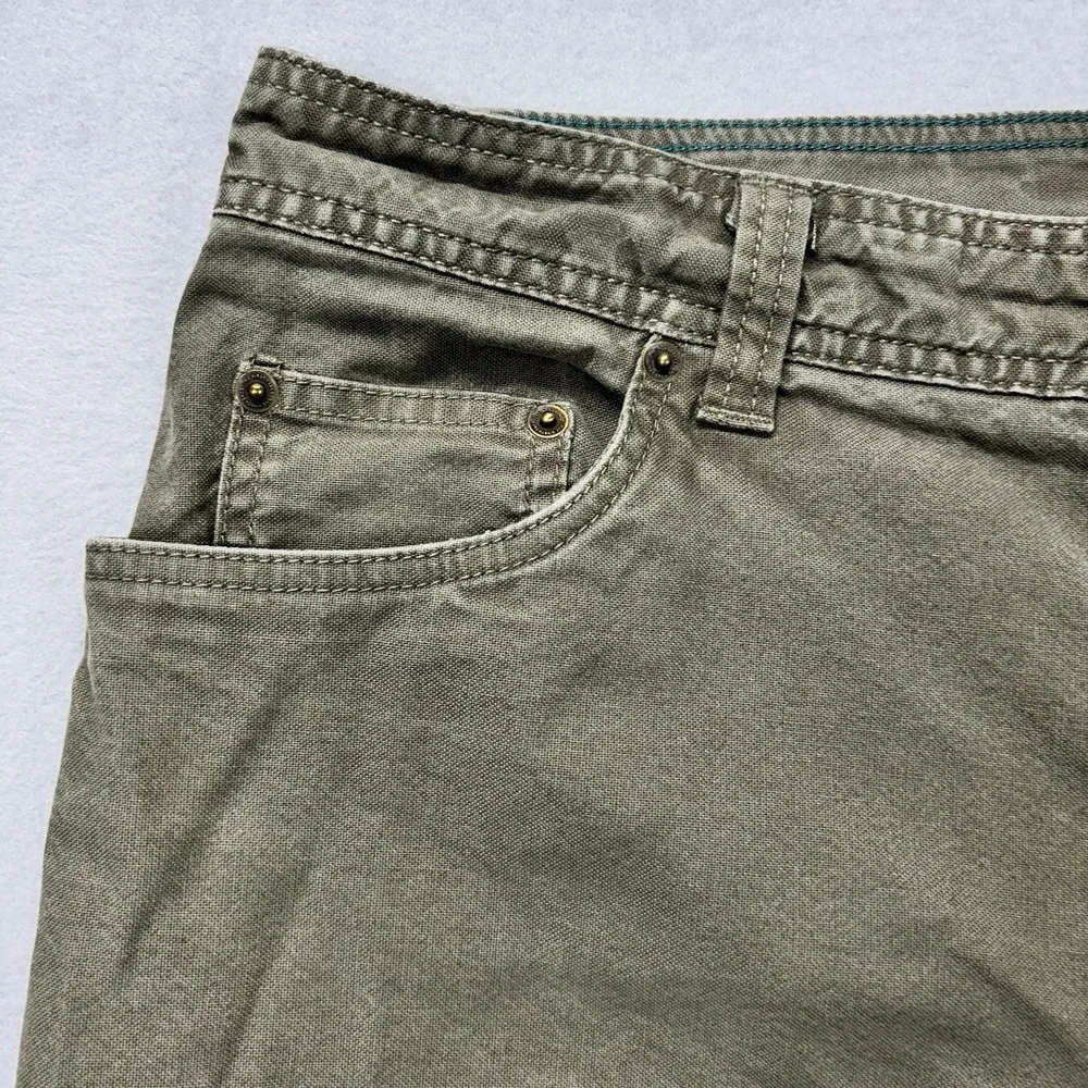 The North Face Pants‎ Mens 34x33 Canvas Olive Green 5 Pocket Stretch Workwear